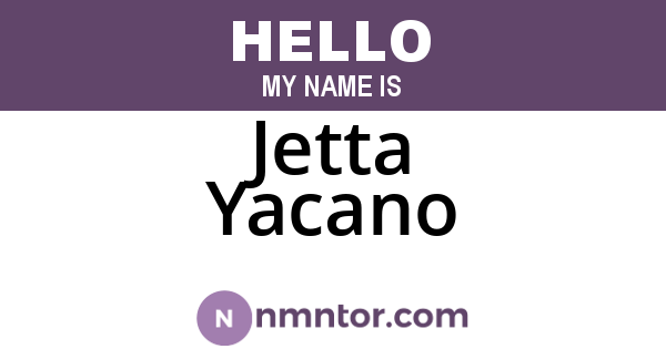 Jetta Yacano