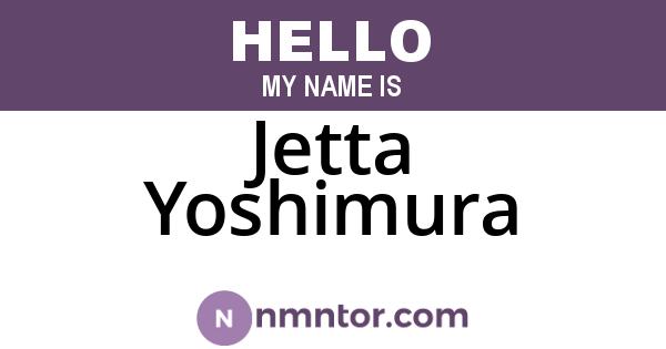 Jetta Yoshimura