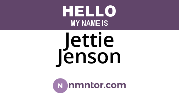 Jettie Jenson