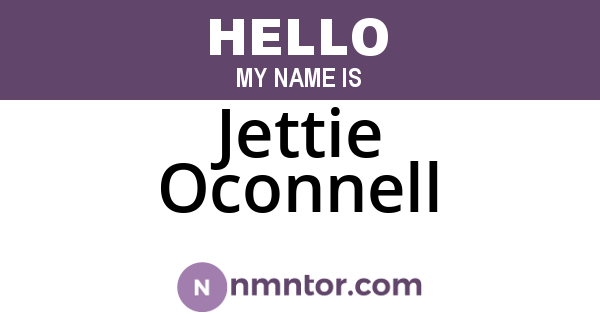 Jettie Oconnell