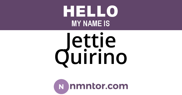 Jettie Quirino