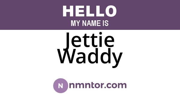 Jettie Waddy