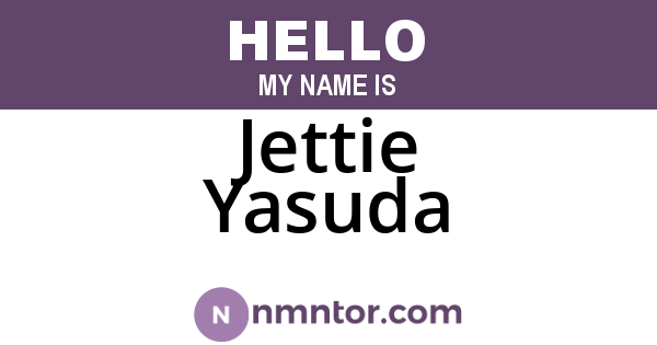 Jettie Yasuda