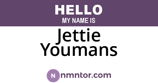 Jettie Youmans
