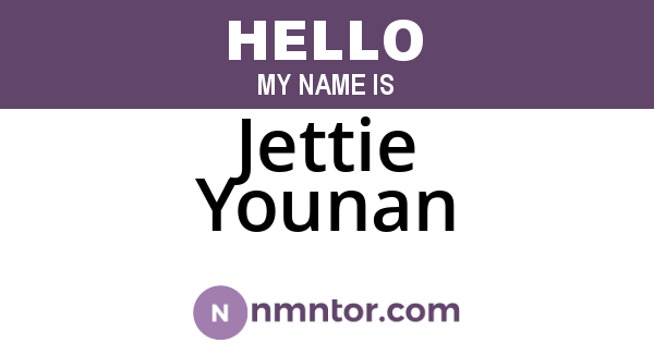 Jettie Younan