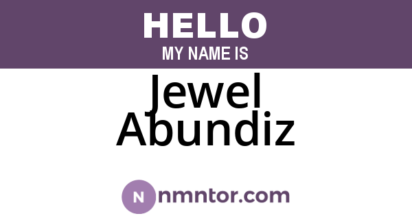 Jewel Abundiz
