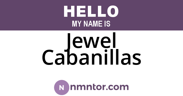 Jewel Cabanillas
