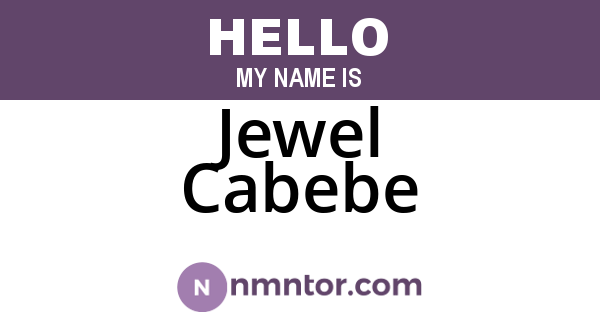 Jewel Cabebe