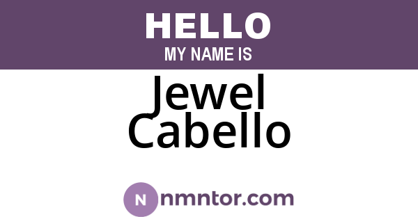 Jewel Cabello