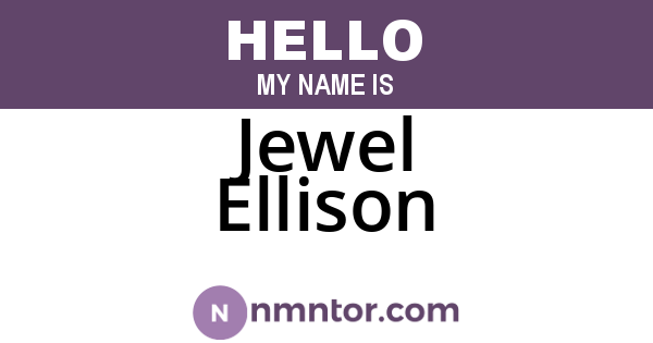 Jewel Ellison