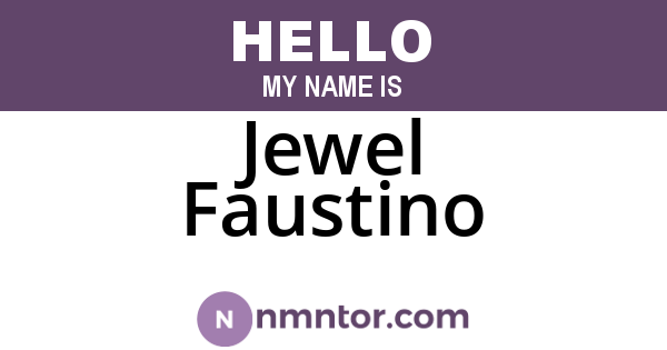 Jewel Faustino