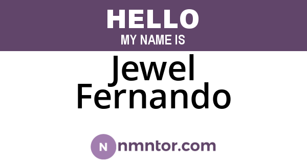 Jewel Fernando