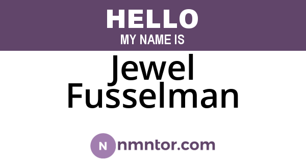 Jewel Fusselman