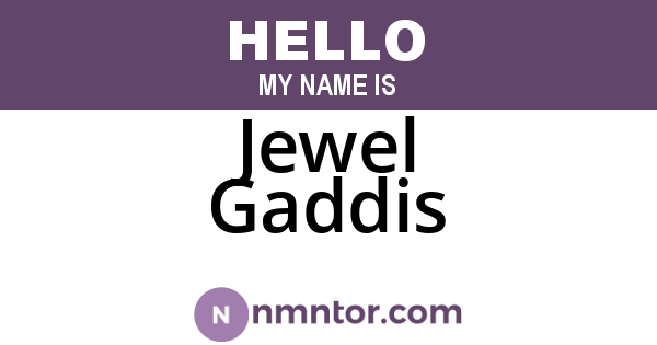 Jewel Gaddis