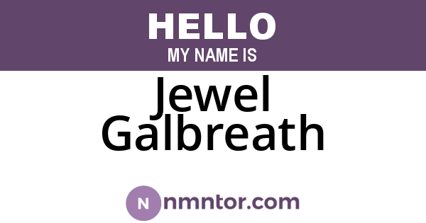Jewel Galbreath