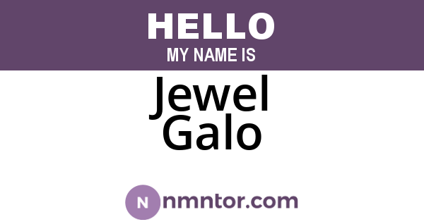 Jewel Galo