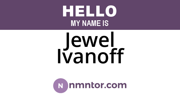 Jewel Ivanoff