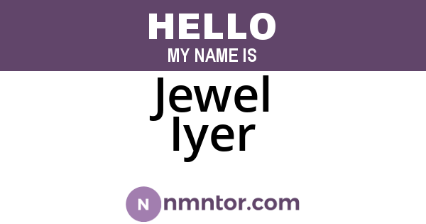 Jewel Iyer