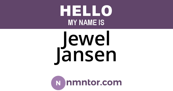Jewel Jansen