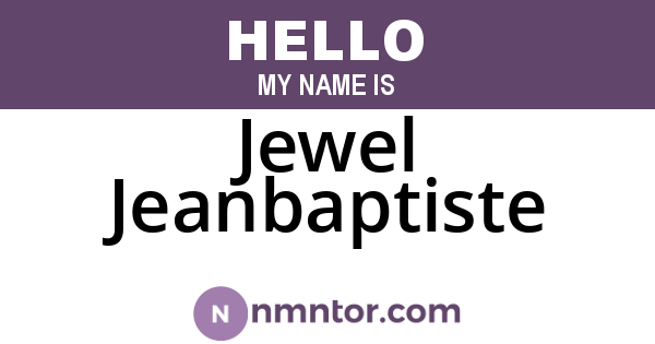 Jewel Jeanbaptiste