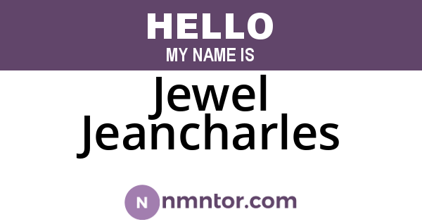 Jewel Jeancharles