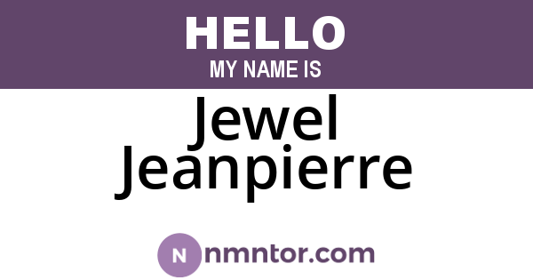 Jewel Jeanpierre