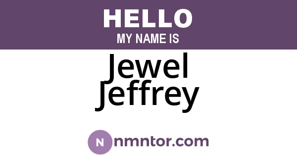 Jewel Jeffrey