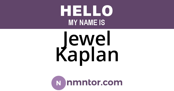 Jewel Kaplan