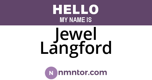 Jewel Langford