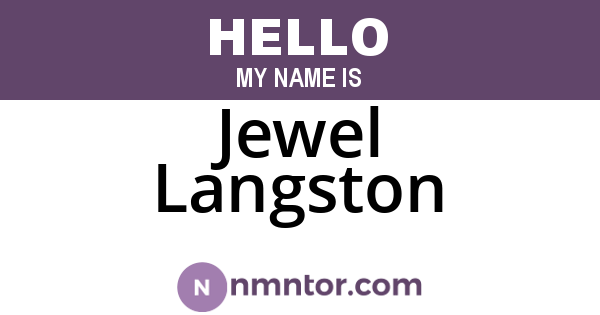 Jewel Langston