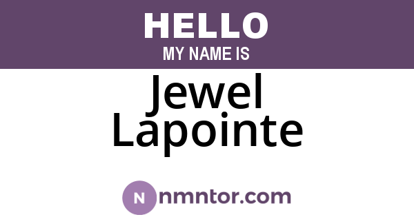 Jewel Lapointe