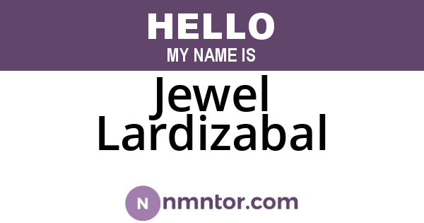 Jewel Lardizabal