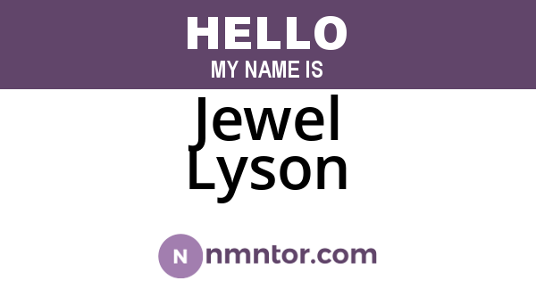 Jewel Lyson