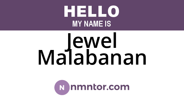 Jewel Malabanan