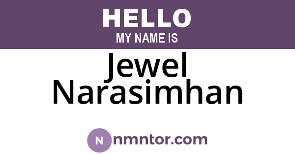 Jewel Narasimhan