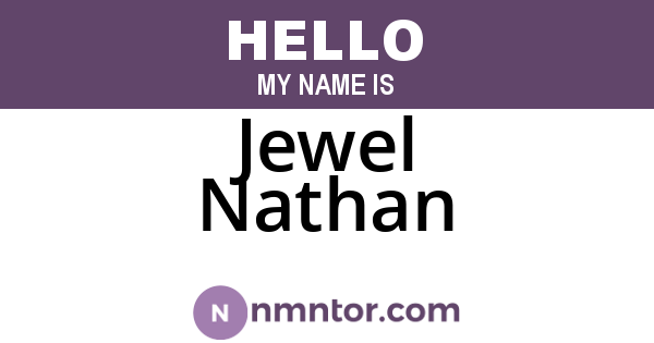 Jewel Nathan