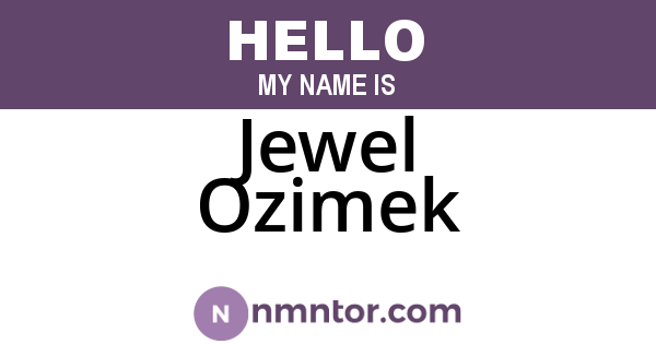 Jewel Ozimek