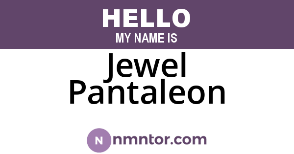 Jewel Pantaleon