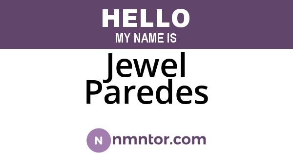 Jewel Paredes