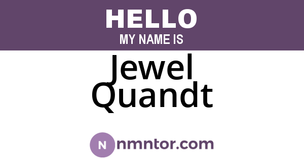 Jewel Quandt