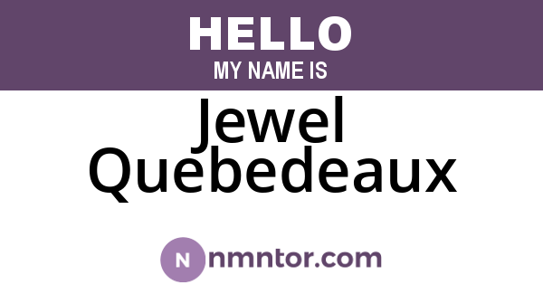Jewel Quebedeaux