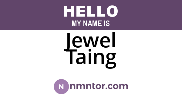 Jewel Taing
