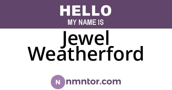 Jewel Weatherford