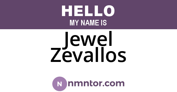Jewel Zevallos