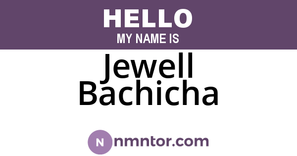 Jewell Bachicha