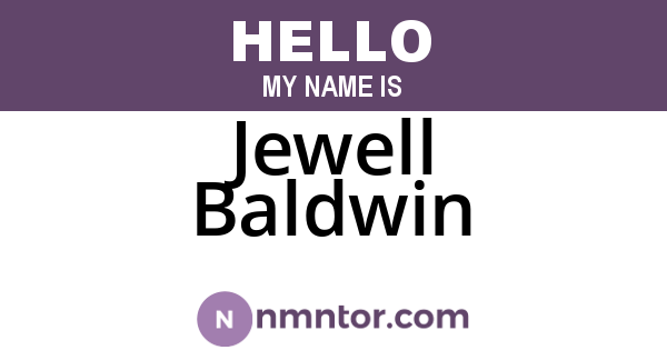 Jewell Baldwin
