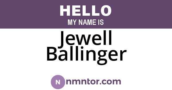 Jewell Ballinger