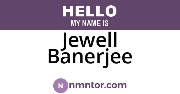 Jewell Banerjee