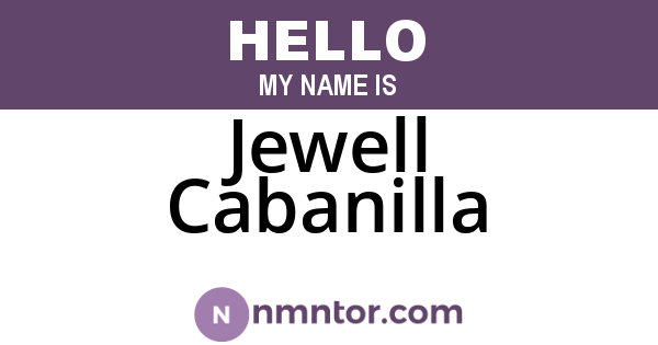 Jewell Cabanilla