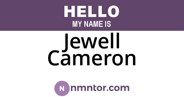 Jewell Cameron